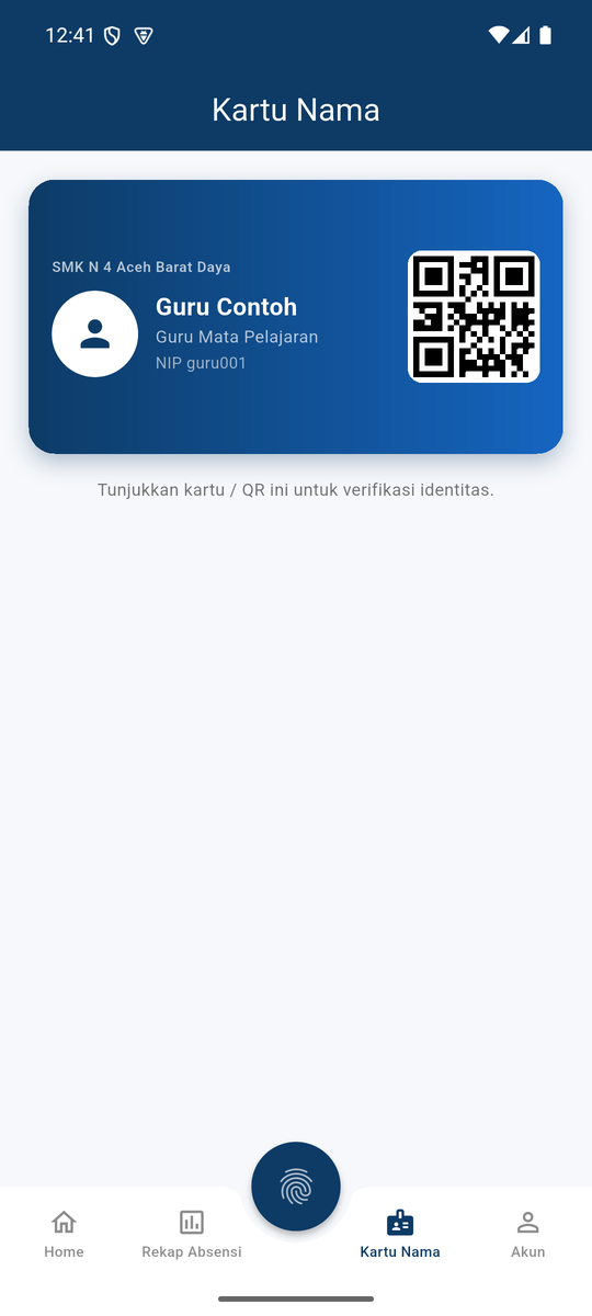 Kartu nama dan QR
